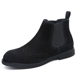 3524-T Scarpe Invernali di Alta Qualità Stivali Chelsea Neri con Punta Arrotondata - Product Image 4