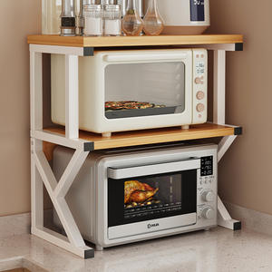 Estante para Horno de Microondas de Cocina, Organizador de Almacenamiento de Doble Capa para Encimera, Estante Rectangular Multiusos de Varios Niveles - Product Image 4