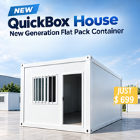 Nouvelle maison QuickBox, maison préfabriquée en kit, maison conteneur étanche pour chantier de construction, bureau, camp