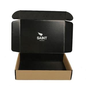 Buen precio Logotipo personalizado Impreso Cartón Papel corrugado plegable Embalaje <span class=keywords><strong>de</strong></span> regalo Envío Cajas <span class=keywords><strong>de</strong></span> correo negras - Product Image 1