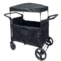 Poussette multifonctionnelle à 4 roues et quatre sièges Chariot de camping pliable pour enfants