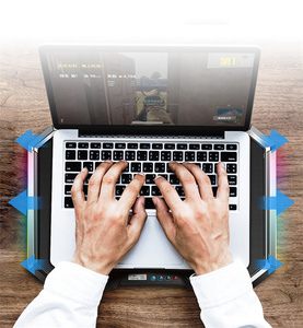 Support de refroidissement pour ordinateur portable avec double port USB, 7 positions, support de refroidissement pour ordinateur portable, angles réglables, rehausseur d'ordinateur pour ordinateur portable de <span class=keywords><strong>17</strong></span>,3 <span class=keywords><strong>pouces</strong></span> - Product Image 2