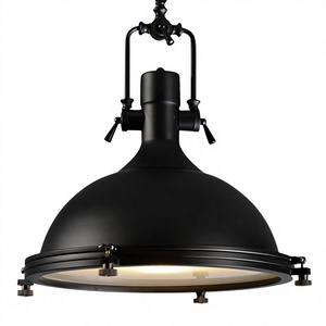 Industrial <b>Black</b> Iron Pendant <b>Light</b> E27 LED Round Bowl <b>Shade</b> Adjustable Height for Kitchen Mounting 2026 TRENDING LAMPS <b>LIGHTS</b> - Product Image 1