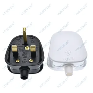 UK Plug 3 Pins Rewireable Power Plug Type G With 13A Fuse electrical plugs and sockets