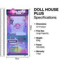 Machine à griffes en métal à monnayeur pour peluches, avec bouton joystick, pour centre d'arcade, jeu de rédemption de prix pour divertissement familial, 1 an
