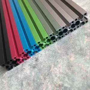 Anodize yüzey ile anodize 8mm T yuvası özel ekstrüzyon alüminyum profil