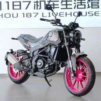 Moto d'occasion Benelli Leoncino 250, style rétro, type scrambler, haute garde au sol, à essence