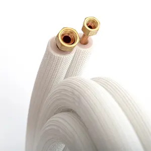 Đôi hoặc duy nhất điều hòa không khí kết nối ống Trắng PE cách điện đồng nhôm Đồng cặp cuộn dây