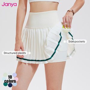 Janya Quick Dry 4-Way <strong>Stretch</strong> Breathable Pickleball Wear Short Sleeve Polo Shirts 2-Piece Sets Pockets High Waist Tennis <strong>Skirt</strong> - Product Image 5