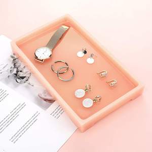 Plateau de rangement de salle de bain en polyrésine, plateau de vanité en résine à usage domestique, organisateur de table pour bougies savon serviette <span class=keywords><strong>parfum</strong></span> - Product Image 2