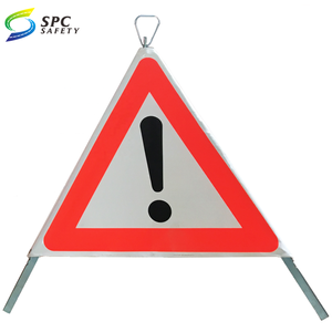 EU Baustelle Tragbare Roll-up Faltbare Gefahren erinnerung Reflektierende Sicherheits warnung Markierung szelt Stativ Straßen verkehrs zeichen - Product Image 3