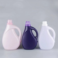 Tenue de maison personnalisée grande capacité violet rose clair violet bouteille en plastique vide bouteille distributeur bouteille de détergent à lessive