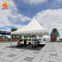 Duocai Auvent de salon extérieur personnalisé 3x3m 5x5m 6x6m Tente pagode avec cadre en alliage d'aluminium à vendre