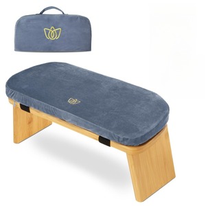 Taburete de Yoga Portátil con Cojín Suave, Taburete Pequeño Plegable de Bambú Multicolor Creativo para el Hogar - Product Image 6