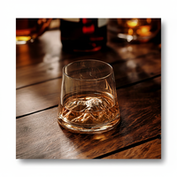 Verre à whisky et à vin Guanshan de style japonais transparent fait main SkyBloom Shike, de haute qualité, réutilisable, de grande valeur BZ079 6-10