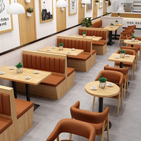 Offre Spéciale : Ensemble de Mobilier Commercial pour l'Hôtellerie – Banquettes et Table en Bois Massif, Chaises Rembourrées pour Restaurant, Café et Salon de Thé