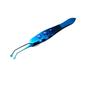 Micro-pinces ophtalmiques en titane de qualité supérieure à manche plat pour la chirurgie de la cataracte – Fournisseur en gros - Product Image 1