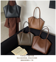 Sac à main pour femme en cuir véritable, élégant et tendance, avec un design simple, sac à bandoulière, sac fourre-tout décontracté de grande capacité
