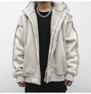OEM Private Label <strong>Men</strong> Stock Drop Shipping <strong>Shearling</strong> Suede Fashion Fur <strong>Jacket</strong> <strong>Men</strong> - Product Image 1