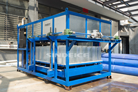 Machine à glace en blocs SINDEICE 1 tonne, prix usine, nouvelle arrivée, fonctionnement stable avec compresseur d'origine pour refroidissement chimique