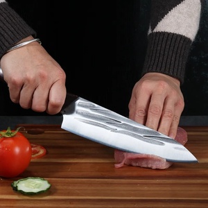 Couteau de cuisine de haute qualité, couteau de chef, couteau à découper, couteau de cuisine en acier inoxydable forgé avec manche en bois coloré - Product Image 5