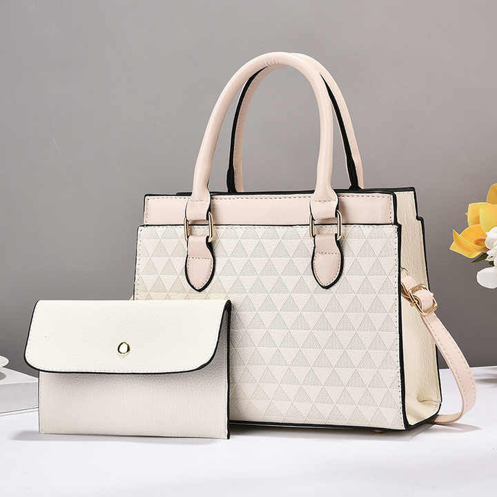 Great 4Pcs Women'S Bag Set - Fashion Pu Leather Ladies Handbag - Solid Color