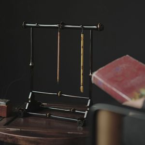 Porte-brosse en bambou, rangement de bureau carré pour l'étude, ornement d'origine Anji - Product Image 1