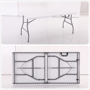 Outdoor Furniture Folding Table Picnic Rectangle Plastic Party Tables Portable Plastic Folding Tables