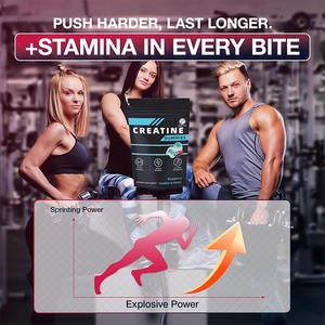 Créatine monohydratée halal, bonbons gélifiés, prise de poids pour adultes, croissance musculaire, protéines, compléments alimentaires à base de plantes, sans sucre, sans gluten - Product Image 4