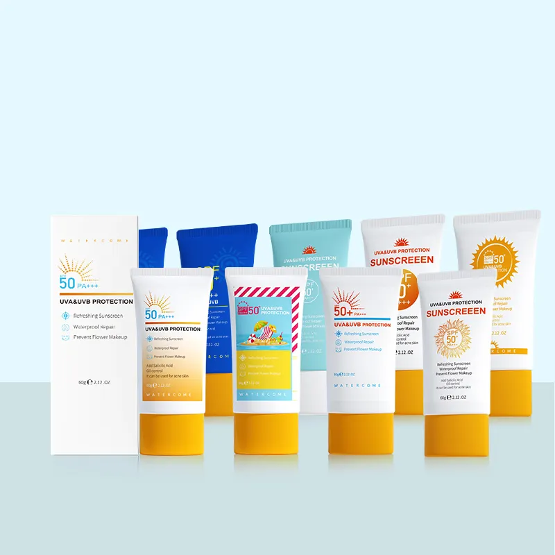 Your Label Waterproof Sunscreen Cream Natural Organic Ingredients Anti Sunburn Facial Body Sunblocking Cream