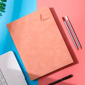 Pu Notebooks Aangepaste Logo Promotie Oversized Blocnote Dagboek Cadeau Voor Studenten Zakelijk Kantoor