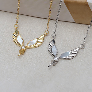 Pendentif en argent S925 Wenchi, perle 7-13, tendance, pour femme, boucles d'oreilles, kit de bijoux DIY, plateau vide, accessoires raffinés, Chine 15877 - Product Image 4