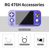 Console portable RG476H avec 8 Go + 128 Go, 20+ formats de jeux, émulateur rétro, prise en charge Wi-Fi, écran tactile, Android 13