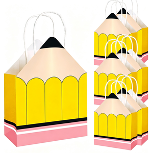 Bolsas de Papel con Forma de Lápiz para la Vuelta al <span class=keywords><strong>Cole</strong></span>, Decoración para el Aula, Bolsas de Regalo para Niños, Bolsas de Papel para Dulces - Product Image 1