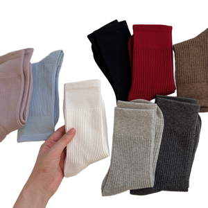 Crew Standard <b>Womens</b> <b>Socks</b> Taiwan Made Eco-Friendly Standard <b>Thickness</b> All-Year Mid-Calf Ladies <b>Socks</b> - Product Image 1