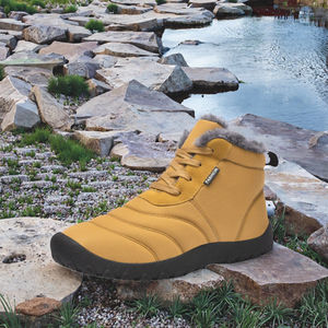 Bottes d'hiver antidérapantes super chaudes pour hommes Tissu en coton supérieur Doublure en peluche Botte à la cheville Semelle intérieure en EVA pour l'automne/hiver/printemps - Product Image 3