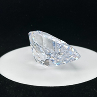 Grande pierre CZ 50mm 100 pierres précieuses de zircon cubique à facettes synthétiques en vrac blanc rond taille poire Zircon pierres précieuses