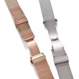 JUELONG Premium correa de reloj de malla de acero inoxidable 18/20/22mm correa de Metal de malla delgada de liberación rápida - Product Image 3