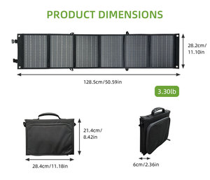 Panneau solaire pliable portable Fullsun 60W 6 volets, best-seller, petite taille, plus puissant, pour le camping, prix d'usine - Product Image 3