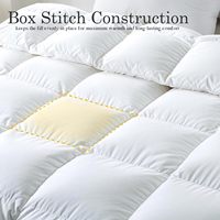 Literie Couette Couette Insert Toutes Saisons Vers Le Bas Alternative Couette Blanc Moelleux Matelassé avec Robinets d'Angle