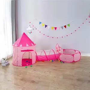 Competitive Price Child Tunnel Toy Tents 3 In 1 Interesting Children Play House