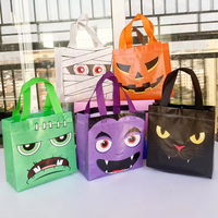 Sac fourre-tout en non-tissé personnalisé pour cadeaux, idéal pour les achats de Noël, Halloween et festivals, écologique, recyclable et réutilisable, avec poignées.