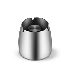 Cendrier rond en acier inoxydable Michael, cendrier en forme de tasse avec impression de logo, cadeaux d'affaires - Product Image 5