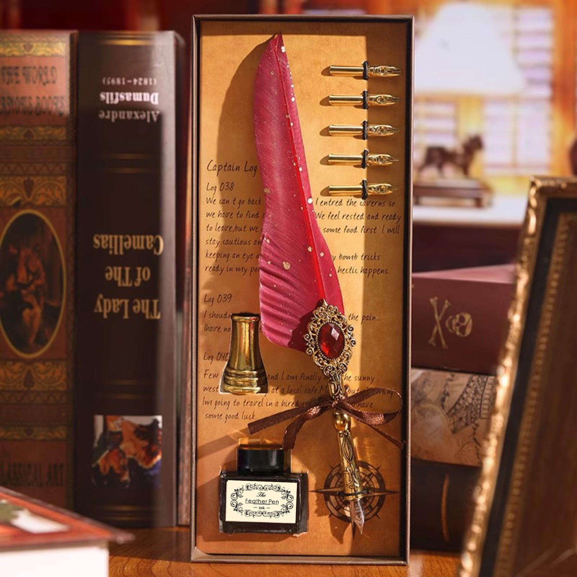 Ensemble de 8 pièces ciel étoilé rouge vin