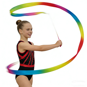 Leotardos de Gimnasia Personalizados para Niñas, Estilo Moderno, con Estampado por Sublimación, sin Mangas, con Pedrería, 100% Nailon - Product Image 6