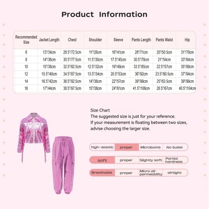 Ensemble veste et pantalon métallisé pour filles de 6 à 16 ans, pour hip-hop, jazz, soirées à thème, cosplay, carnavals, concours de danse - Product Image 6