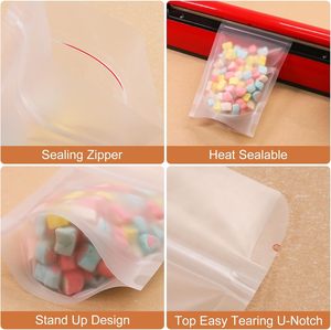 En stock: Bolsa de pie transparente con cierre hermético de PET/PE de 25g para té, snacks y frutas deshidratadas, con impresión y a prueba de humedad. - Product Image 5