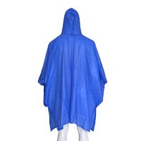 Poncho de pluie imperméable léger en PVC bleu pour adulte, taille 50*80, 0,10 mm