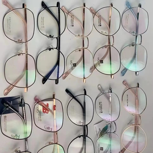 Hàn Quốc phong cách retro quang khung Cổ Phiếu giải phóng mặt bằng kim loại kính titan Kính mắt Frames hỗn hợp - Product Image 1