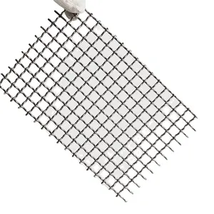 1 2 3 4 5 6 7 8 10 Lưới nặng đồng bằng dệt crimped lọc lỗ vuông dây thép không gỉ lưới